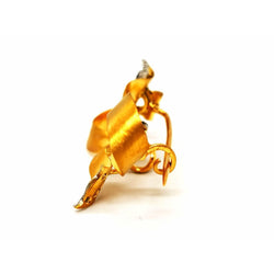 Broche nœud en 2 ors et diamants - Castafiore