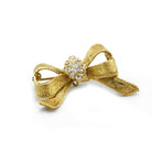 Broche Noeud en jaune et diamants - Castafiore