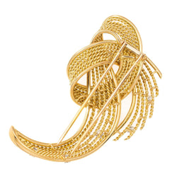 Broche Or jaune Diamant - Castafiore