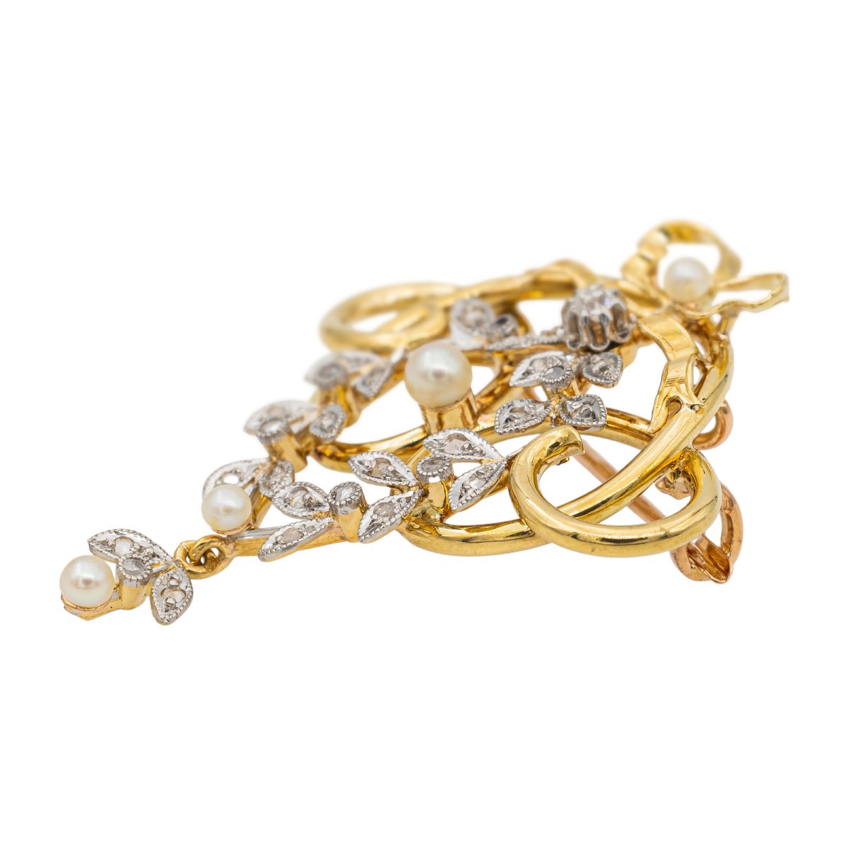 Broche Or jaune Perle - Castafiore