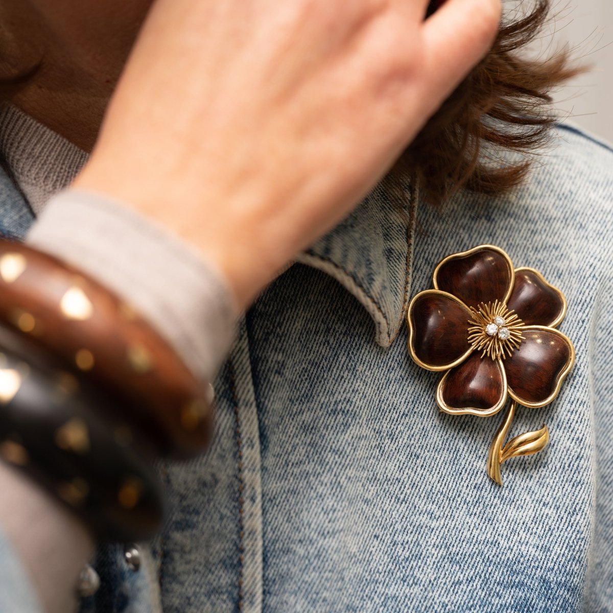 Broche en Bois fleur - Balsam