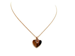 Bulgari Collier Coeur Cuore Or rose Diamant - Castafiore