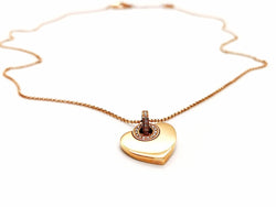 Bulgari Collier Coeur Cuore Or rose Diamant - Castafiore
