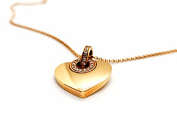 Bulgari Collier Coeur Cuore Or rose Diamant - Castafiore