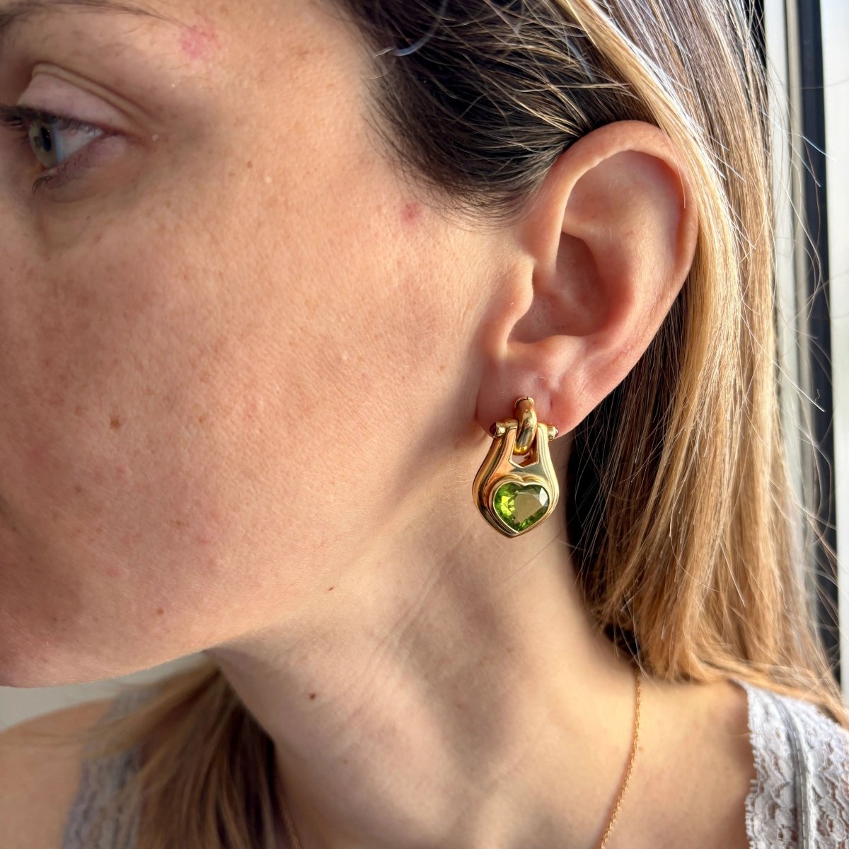 Bulgari Peridot Ruby 18 Karat Yellow Gold Earrings - Castafiore