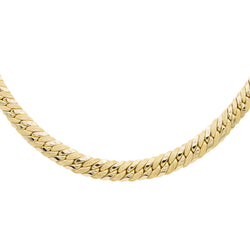 Caplain Saint André Collier Maille anglaise Or jaune Saphir - Castafiore