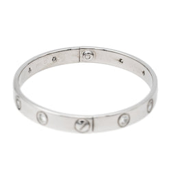 Cartier Bracelet Jonc Love Or blanc Diamant - Castafiore