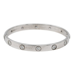Cartier Bracelet Jonc Love Or blanc Diamant - Castafiore