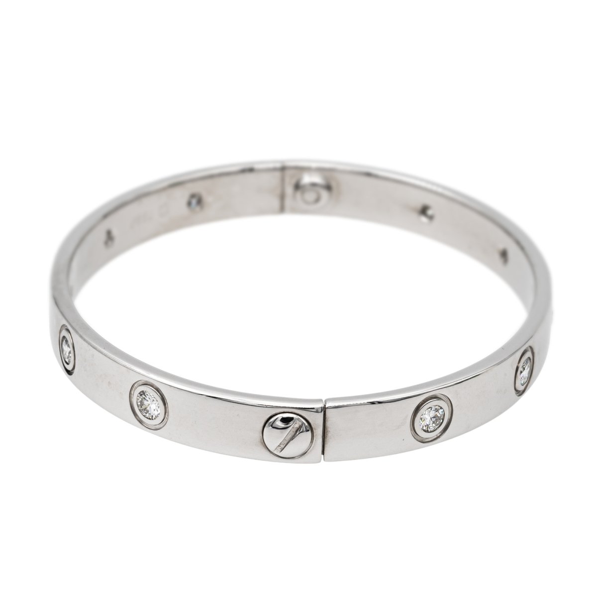 Cartier Bracelet Jonc Love Or blanc Diamant - Castafiore