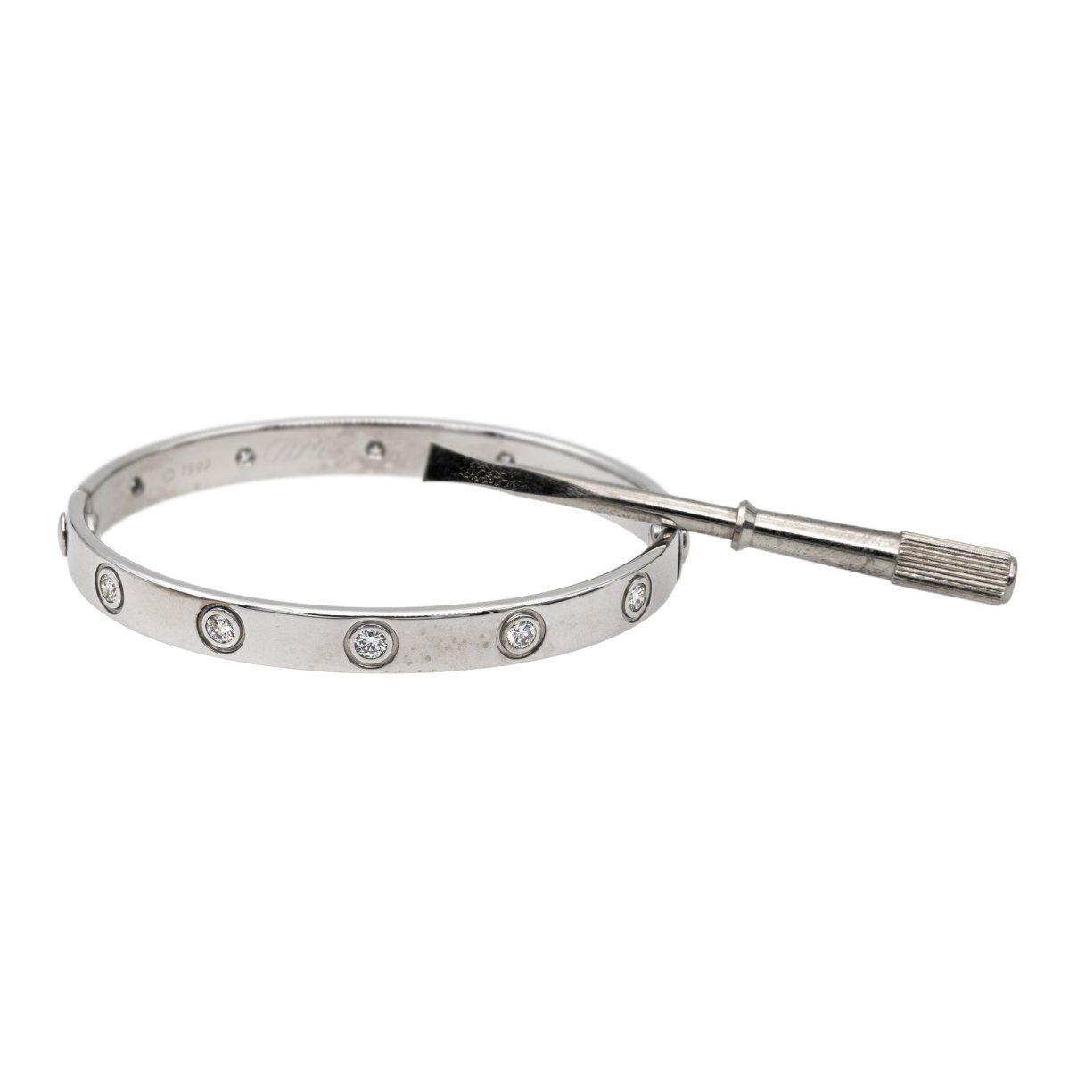 Cartier Jonc Love Bracelet White gold Diamond – Castafiore