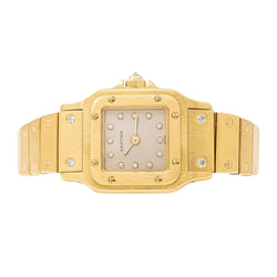 Cartier Montre Automatique Santos Or jaune Diamant - Castafiore