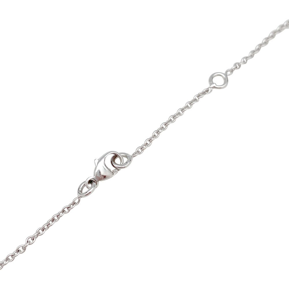 Chaîne et pendentif Chaumet modèle "Anneau" en or blanc, diamant - Castafiore