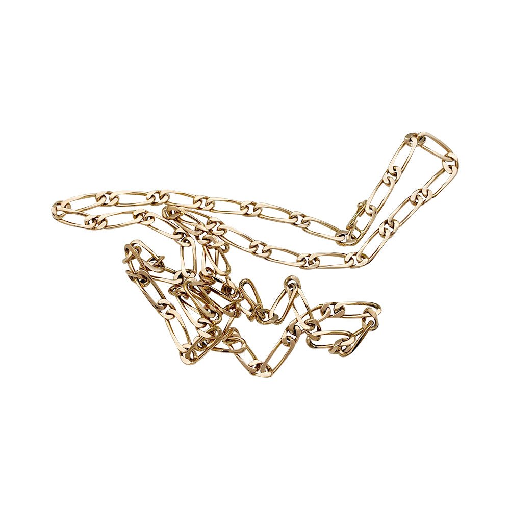 Chaîne maille figaro en or rose - Castafiore