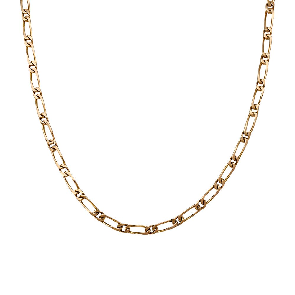 Chaîne maille figaro en or rose - Castafiore