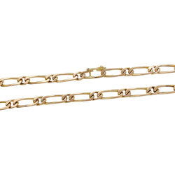Chaîne maille figaro en or rose - Castafiore