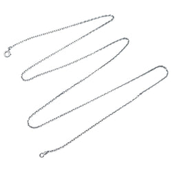 Chaîne maille forçat, or blanc - Castafiore