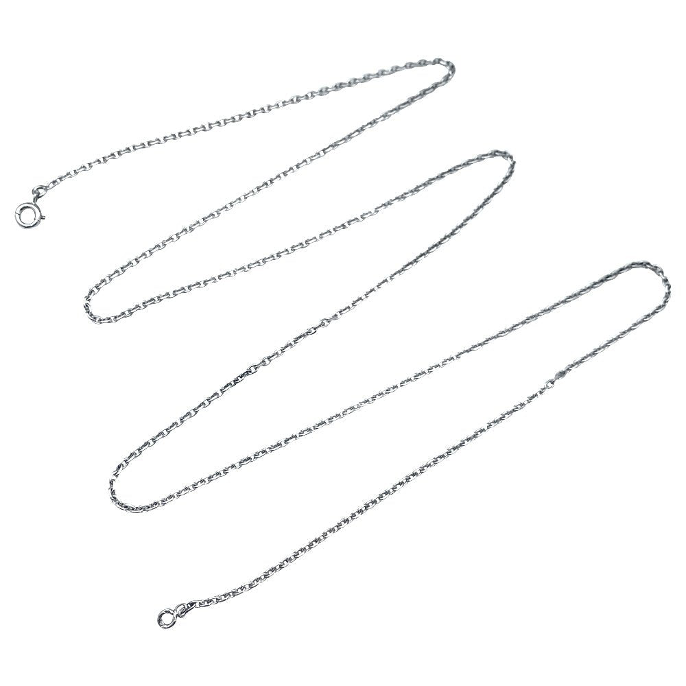 Chaîne maille forçat, or blanc - Castafiore