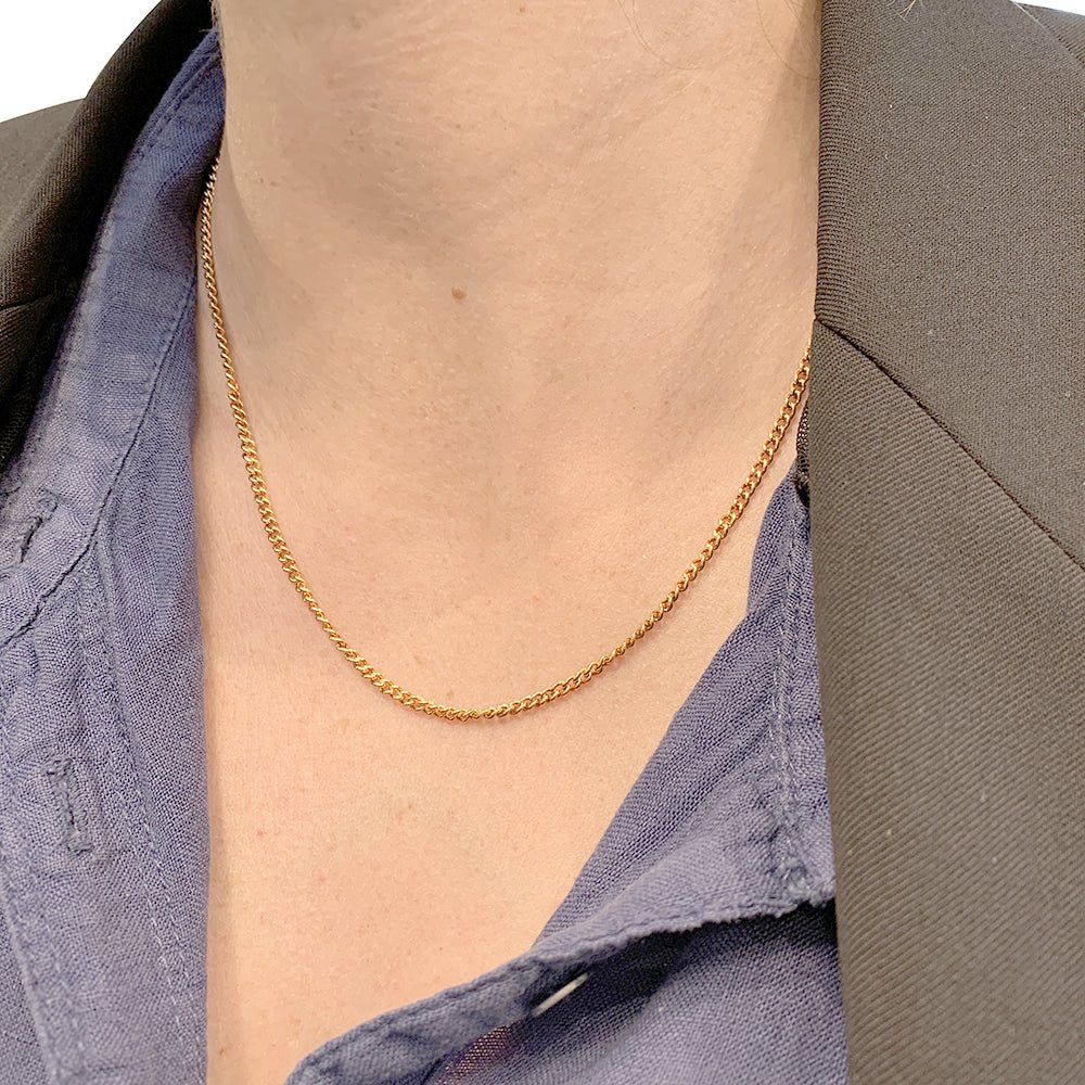 Chaîne or jaune maille gourmette. - Castafiore