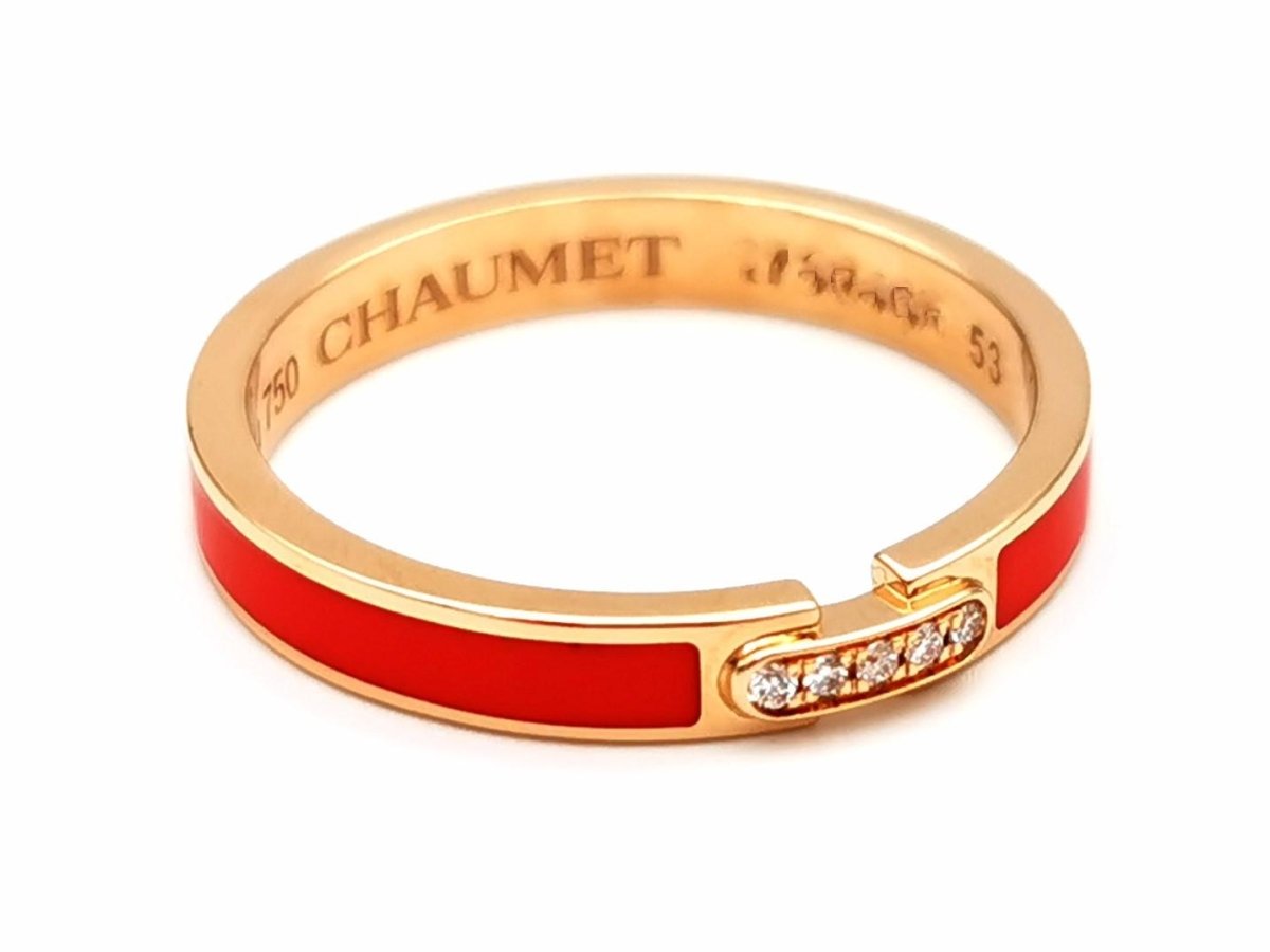 Chaumet Bague Liens Or rose Diamant - Castafiore