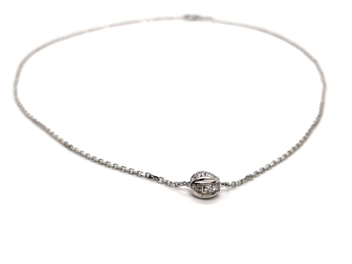 Chaumet Collier Pendentif Liens Or blanc Diamant - Castafiore