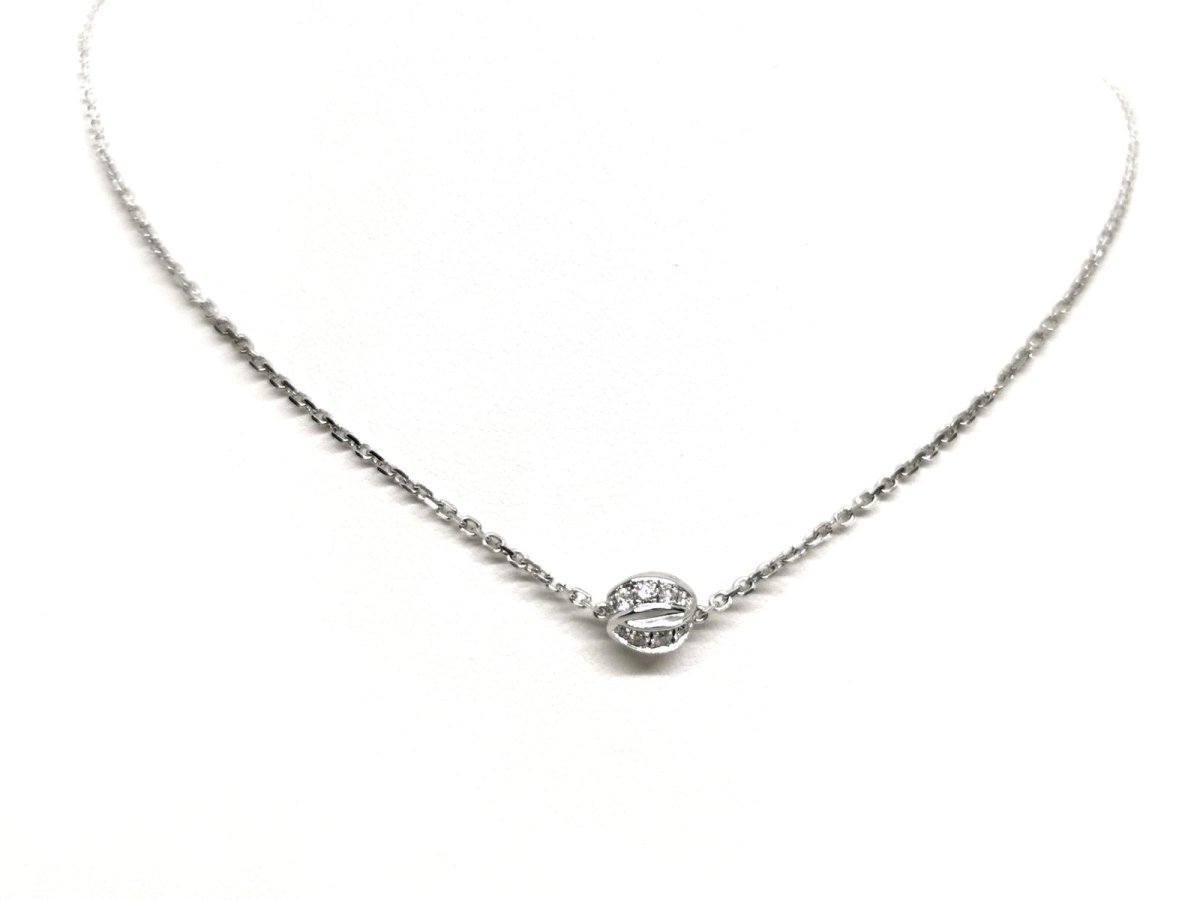 Chaumet Collier Pendentif Liens Or blanc Diamant - Castafiore