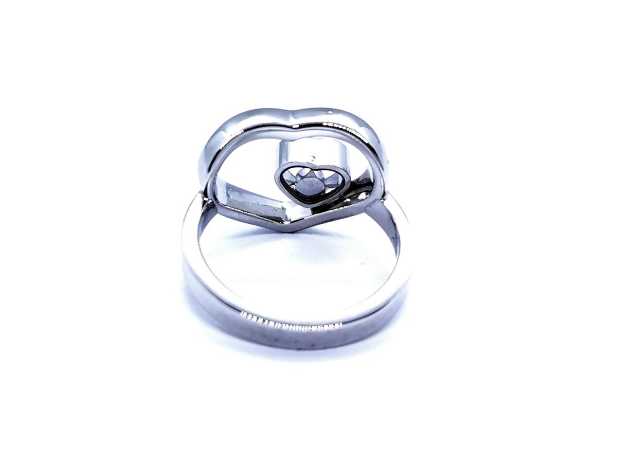 Chopard Bague Happy diamond Or blanc Diamant - Castafiore