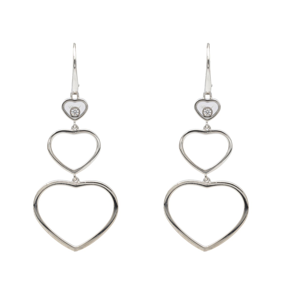 Chopard Boucles d'oreilles Or blanc Diamant - Castafiore