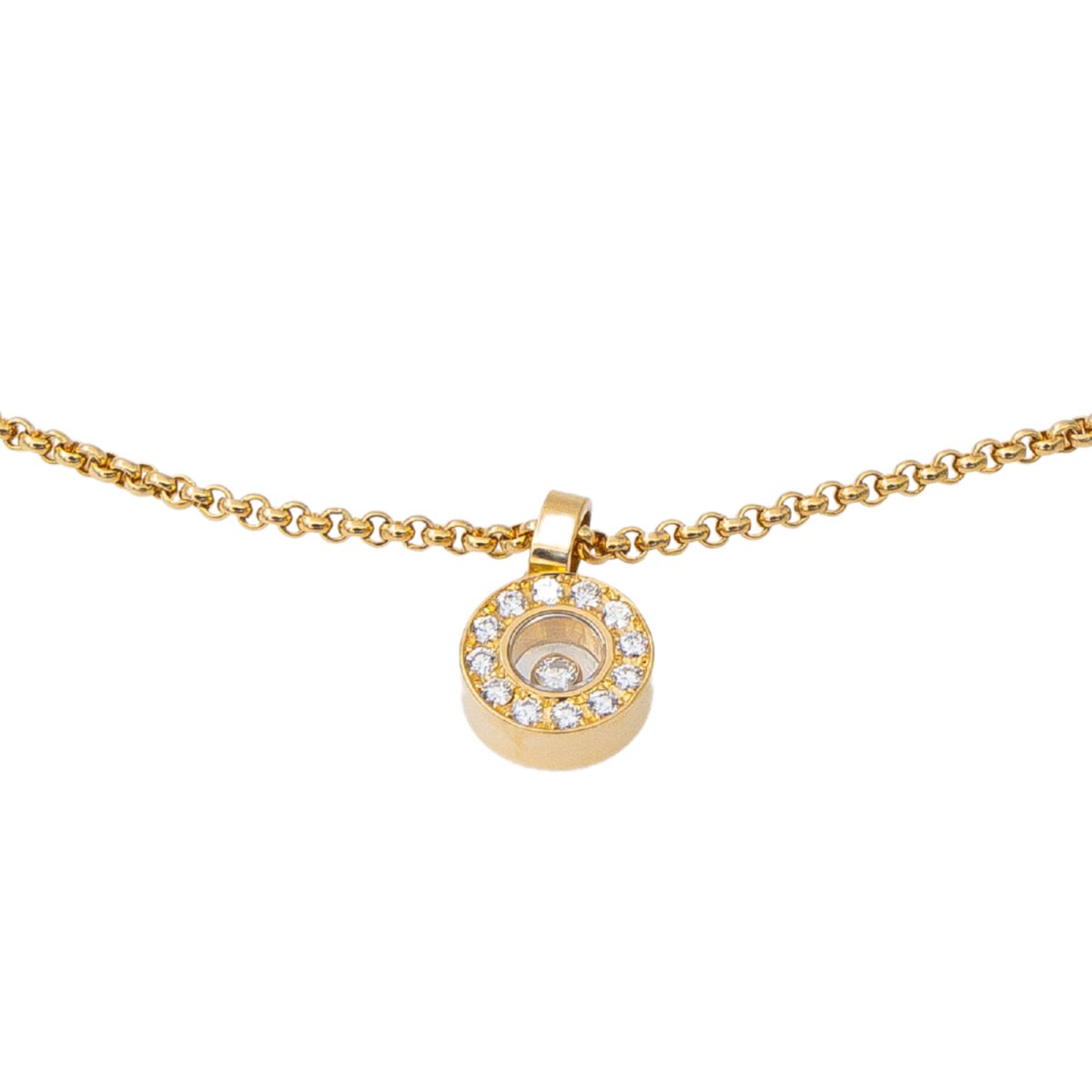 Chopard Collier Pendentif Happy diamonds Or jaune Diamant - Castafiore