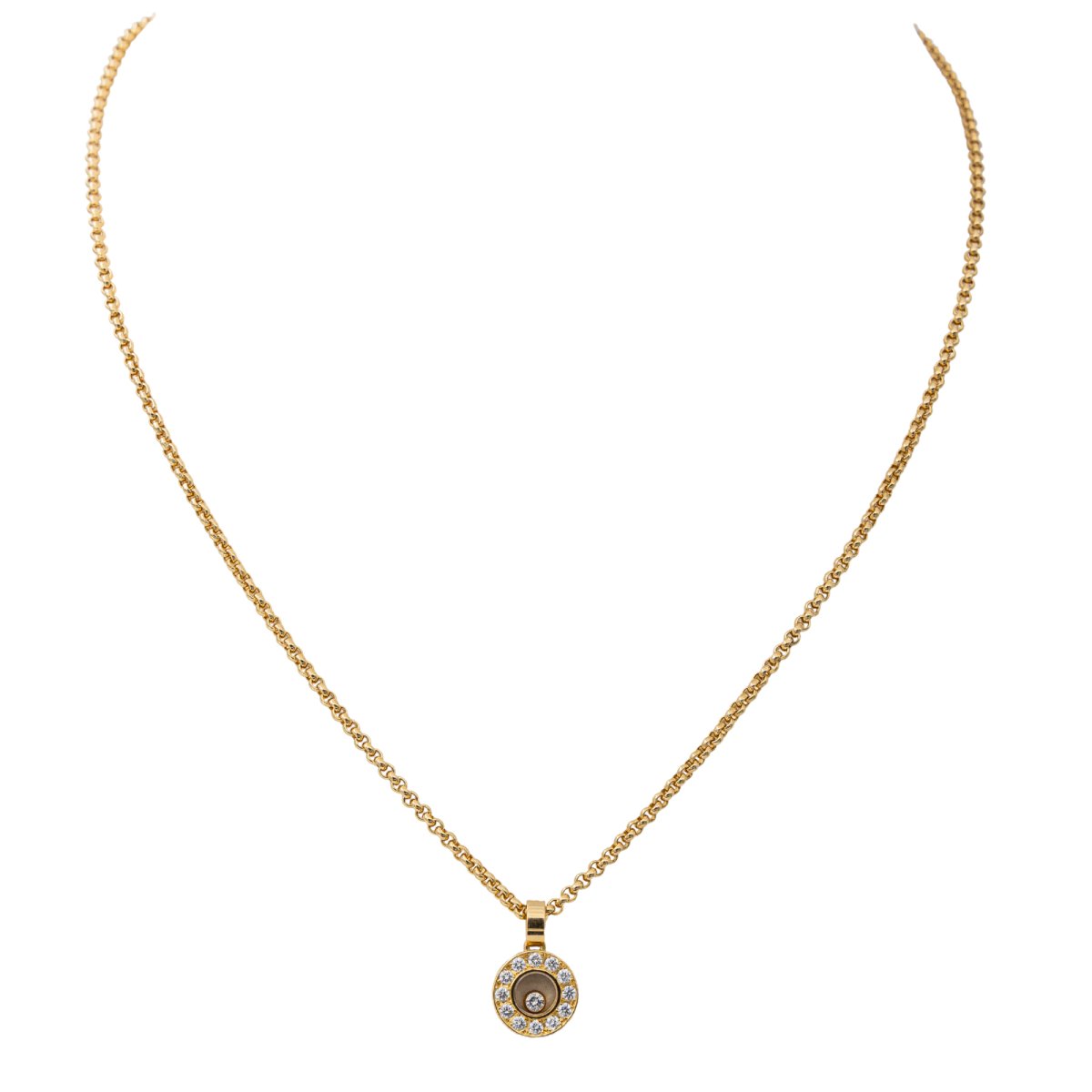 Chopard Collier Pendentif Happy diamonds Or jaune Diamant - Castafiore