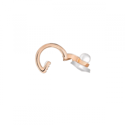 Clip d'oreille DINH VAN Pulse en or rose et diamants - Castafiore