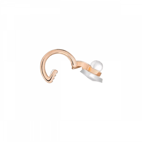 Clip d'oreille DINH VAN Pulse en or rose et diamants - Castafiore