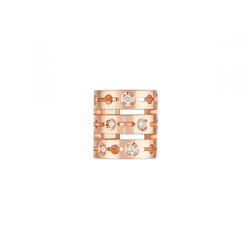 Clip d'oreille DINH VAN Pulse en or rose et diamants - Castafiore