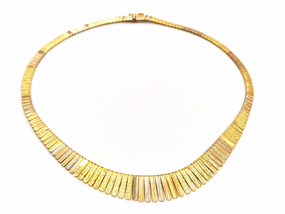 Collier à franges en 3 ors - Castafiore