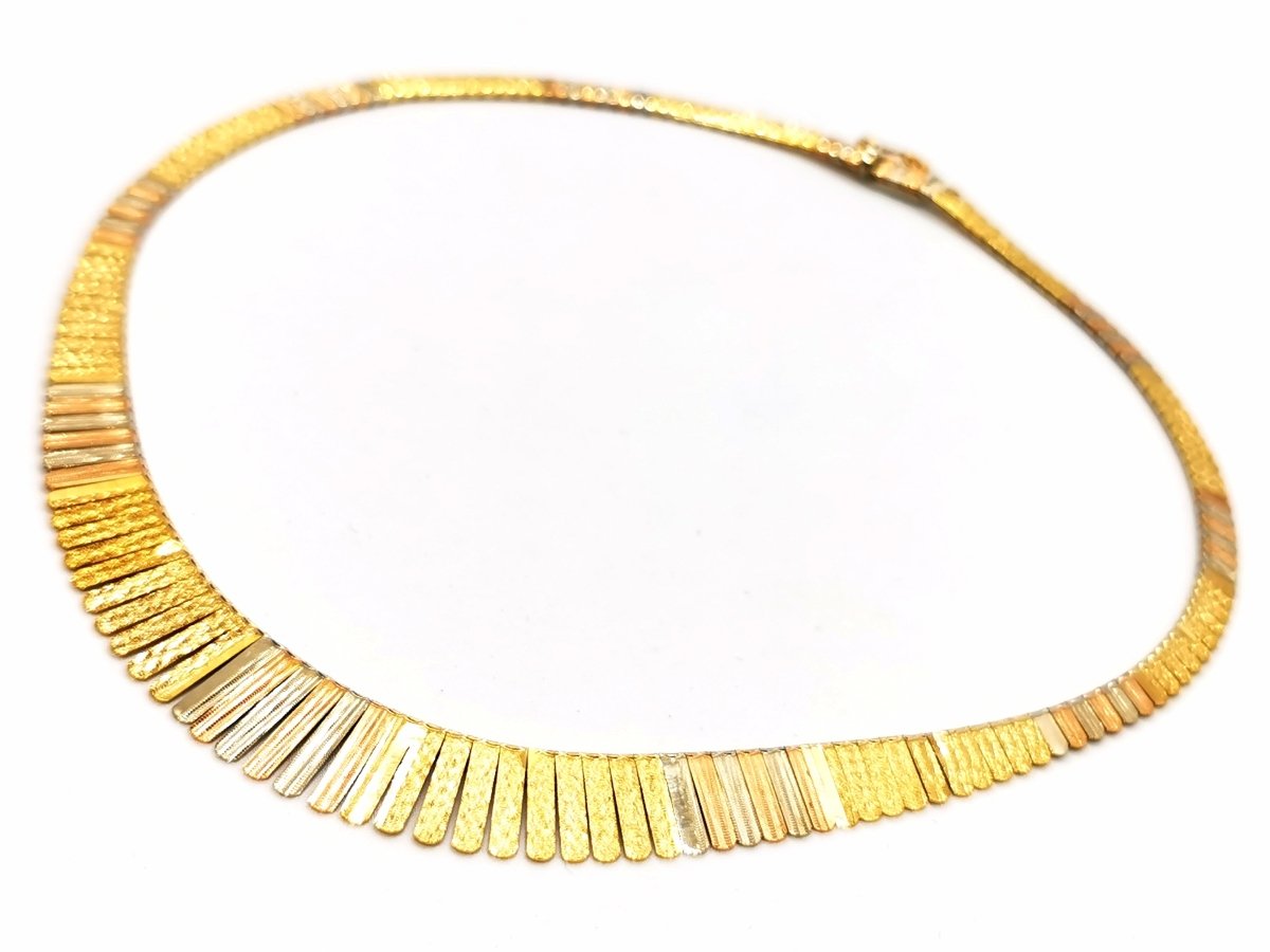 Collier à franges en 3 ors - Castafiore