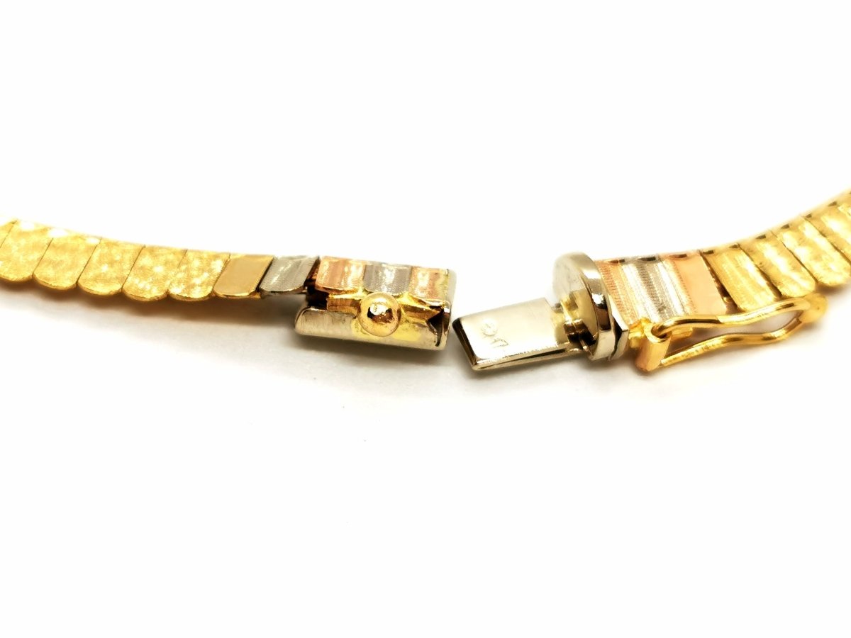 Collier à franges en 3 ors - Castafiore