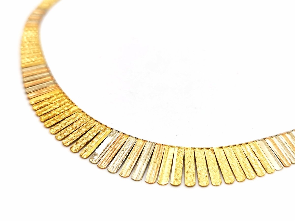 Collier à franges en 3 ors - Castafiore