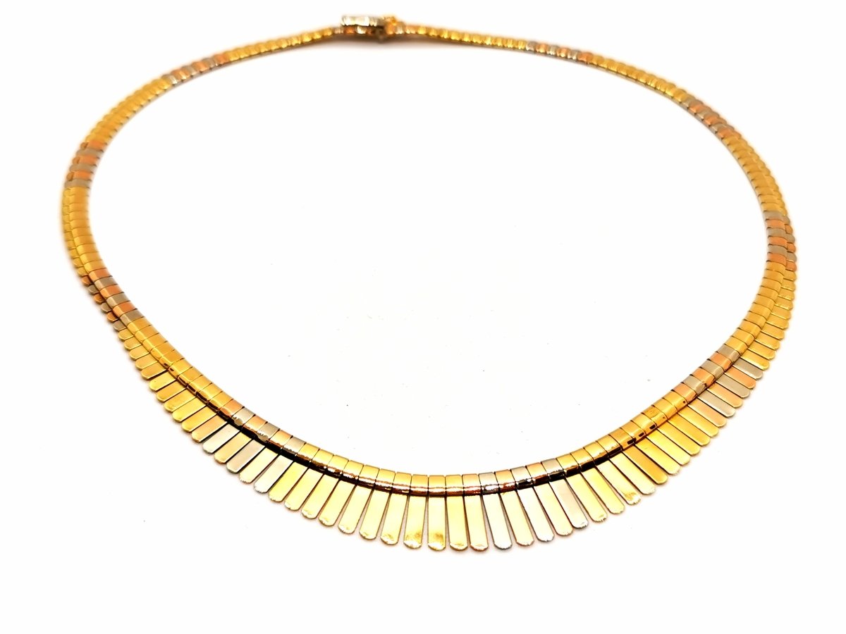 Collier à franges en 3 ors - Castafiore