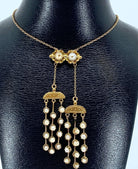 Collier bayadère en or 18 carats et perles fines, époque Napoléon III - Castafiore
