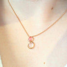 Collier Belles Rives signé Fred or rose quartz et rhodochrosite - Castafiore