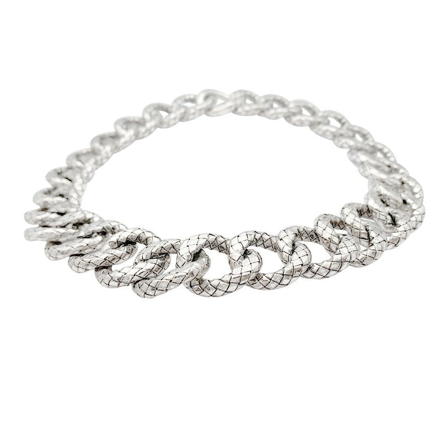 Collier Bottega Veneta, "Intrecciato", argent - Castafiore