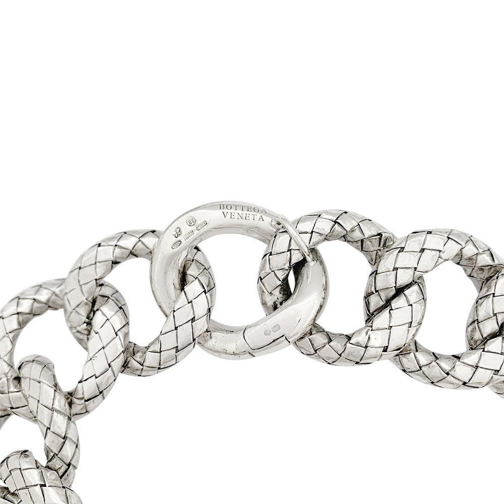 Collier Bottega Veneta, "Intrecciato", argent - Castafiore