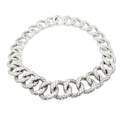 Collier Bottega Veneta, "Intrecciato", argent - Castafiore