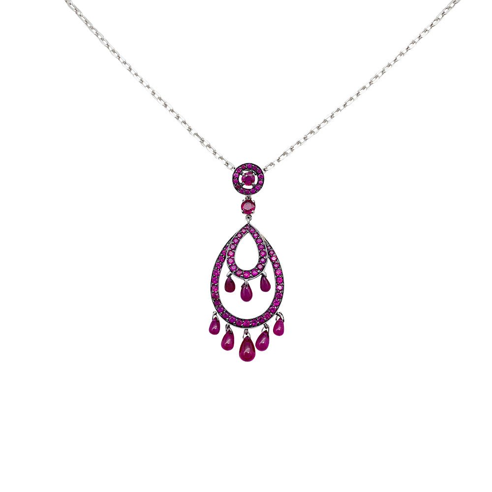 Collier BOUCHERON, "Cinna Pampilles, or blanc, rubis - Castafiore