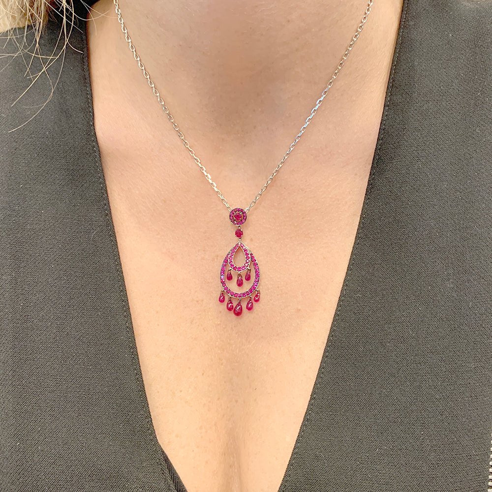 Collier BOUCHERON, "Cinna Pampilles, or blanc, rubis - Castafiore