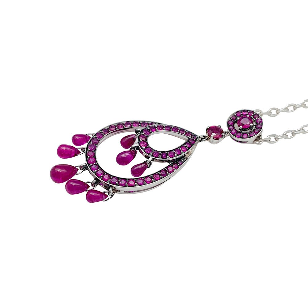 Collier BOUCHERON, "Cinna Pampilles, or blanc, rubis - Castafiore