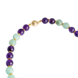 Collier Boule en améthystes et aventurines - Castafiore