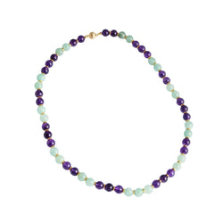 Collier Boule en améthystes et aventurines - Castafiore