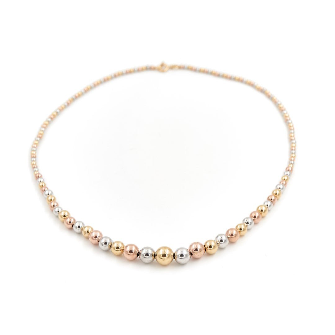 Collier boules en 3 ors - Castafiore