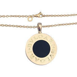 Collier BULGARI "Bulgari Bulgari" en or jaune, acier et onyx - Castafiore