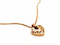 Collier BULGARI "Cuore" en or rose et nacre - Castafiore